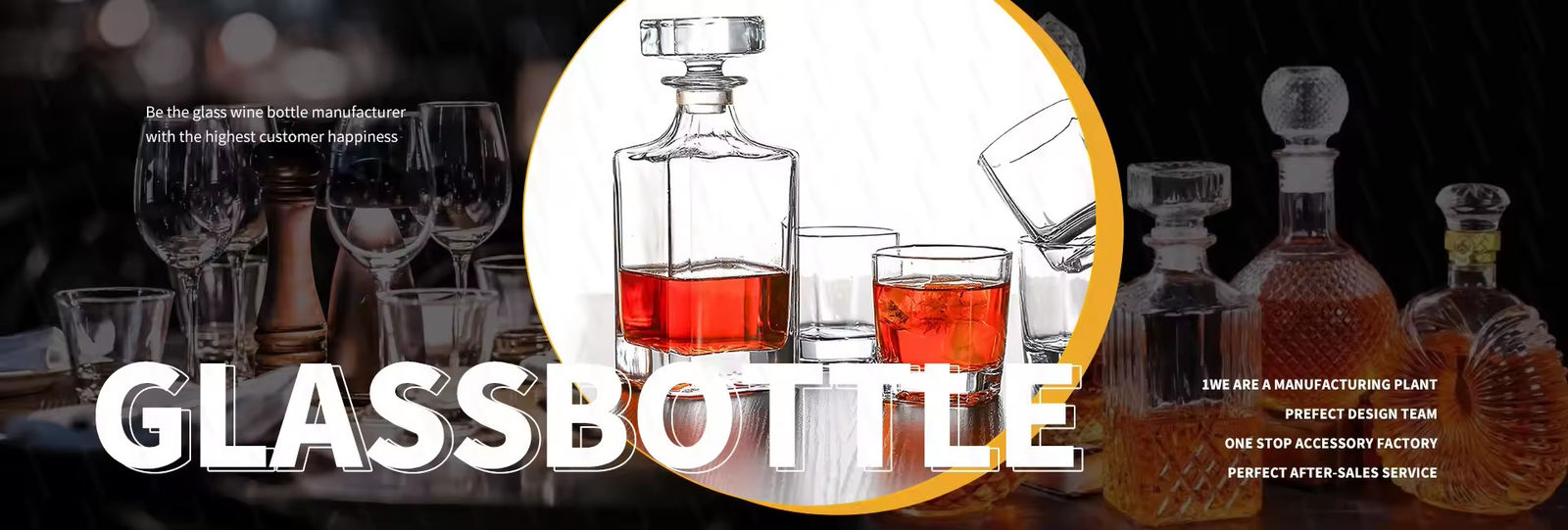 Glasflasche mit Wodka